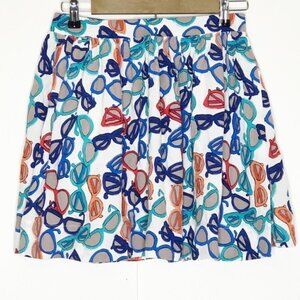 Kate‎ Spade Sunglass Print Pleated Skirt